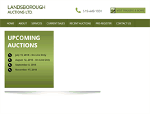 Tablet Screenshot of landsboroughauctions.com